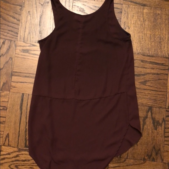 BP maroon high low chiffon tank - Picture 3 of 3